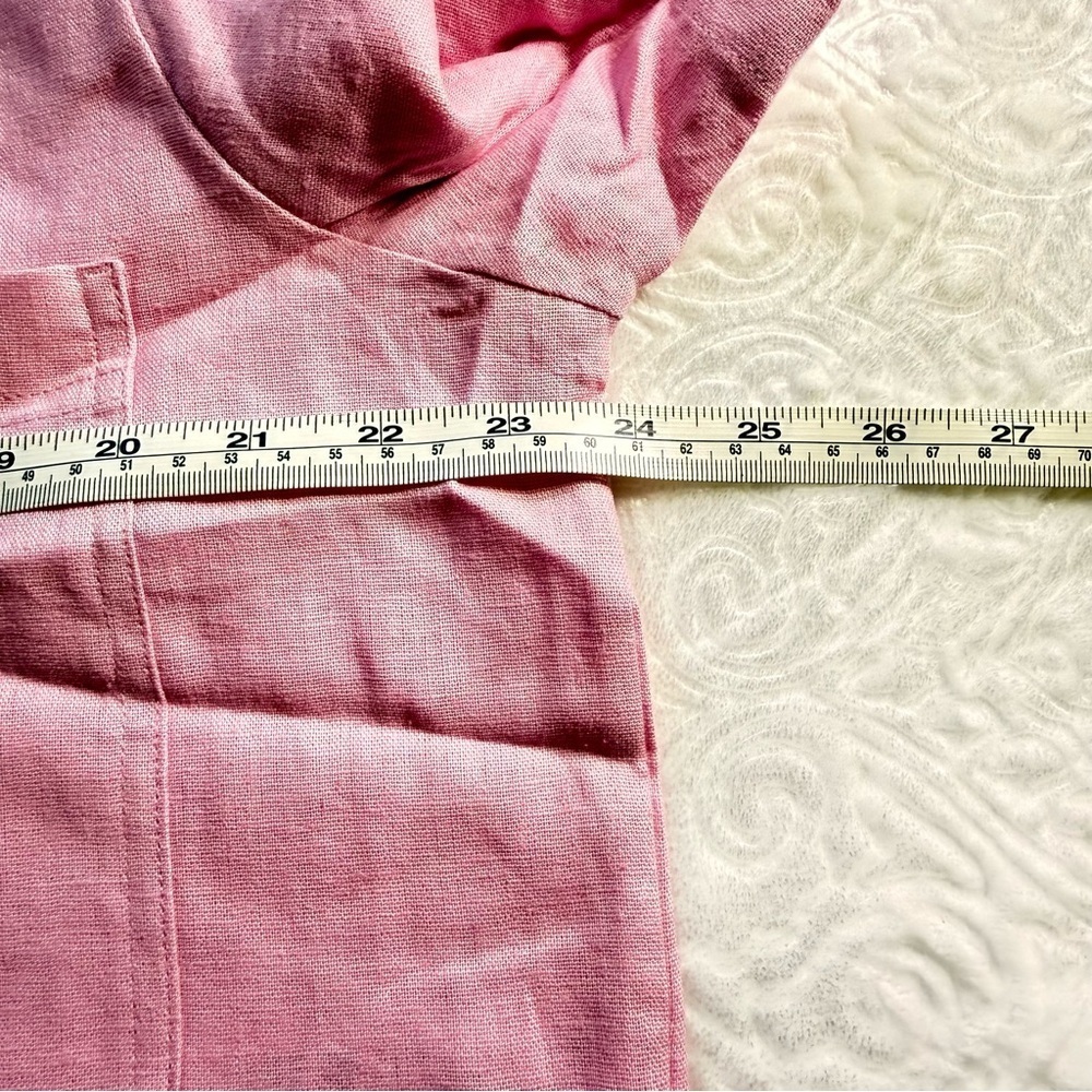 Buffalo David Bitton Pink Linen Blend Button-Up Shirt L NWT - Picture 6 of 9